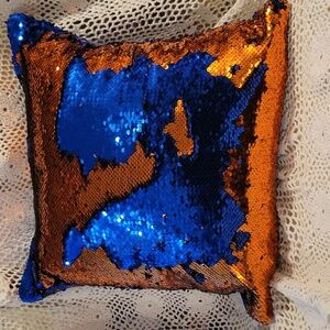 Sequin pillow